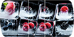 Стол обеденный Бостон-2 на опоре брифинг-хром цвет столешницы с фотопечатью лед